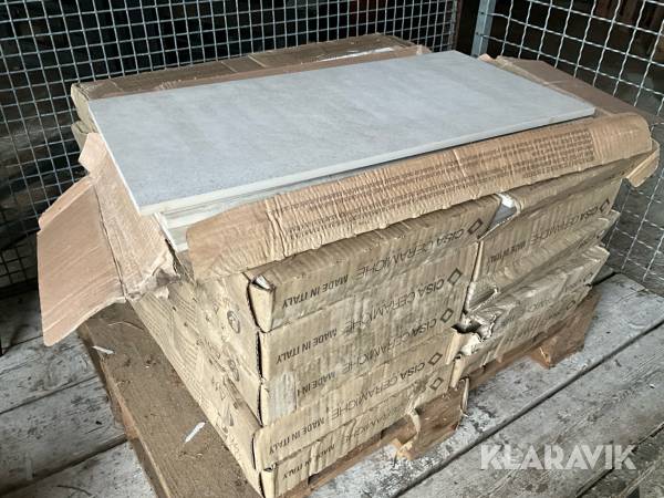 Klinker Cisaceramiche ljusgrå, 600x300x10 mm, 64 st, ca 11,5 m2