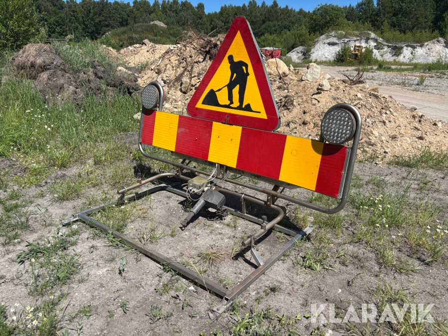 Portabel Vägarbetesskylt