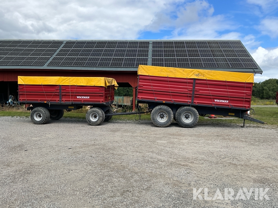 Spannmålskärra & spannmålsvagn Weckman 17+11ton