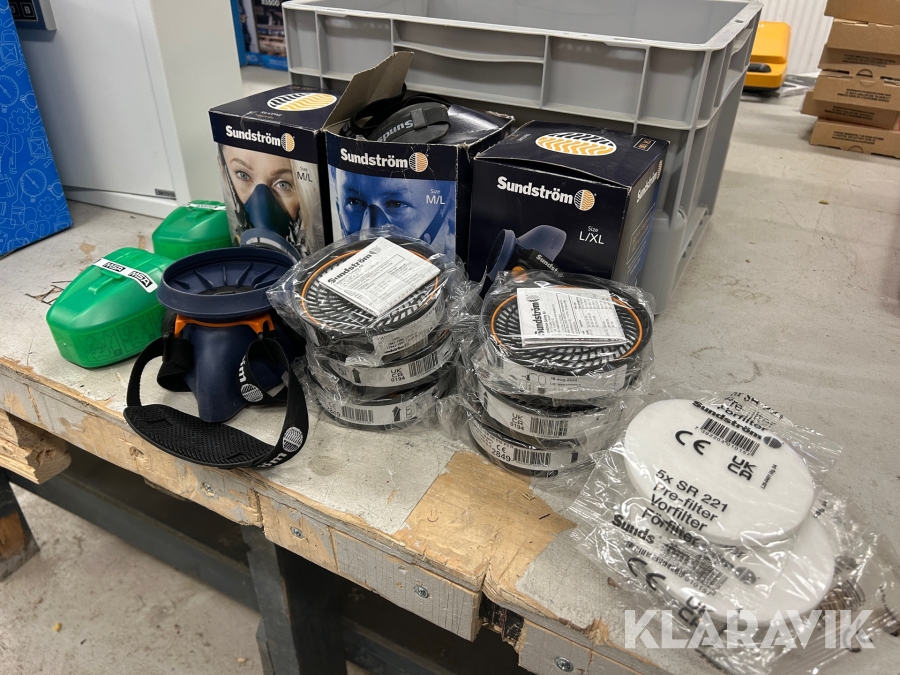 Skyddsmasker / halvmasker Sundström SR 100 och filter