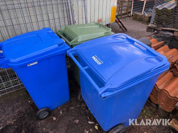 Sopkärl PWS/Kliko 370/240/190l 3st