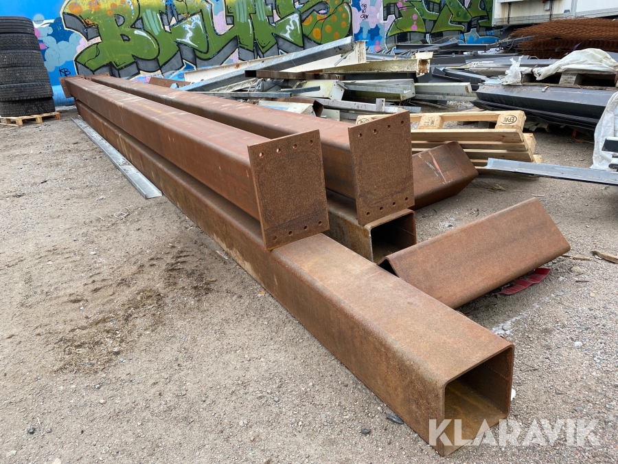 Stålpelare / balkar 4st