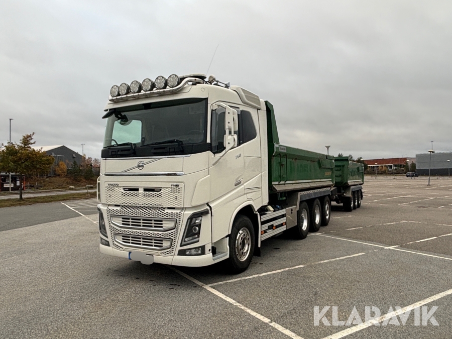Schaktbil Volvo FH16 I-Shift 750Hk med släp 