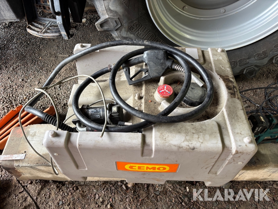 Mobil dieseltank med pump Cemo 125 liter