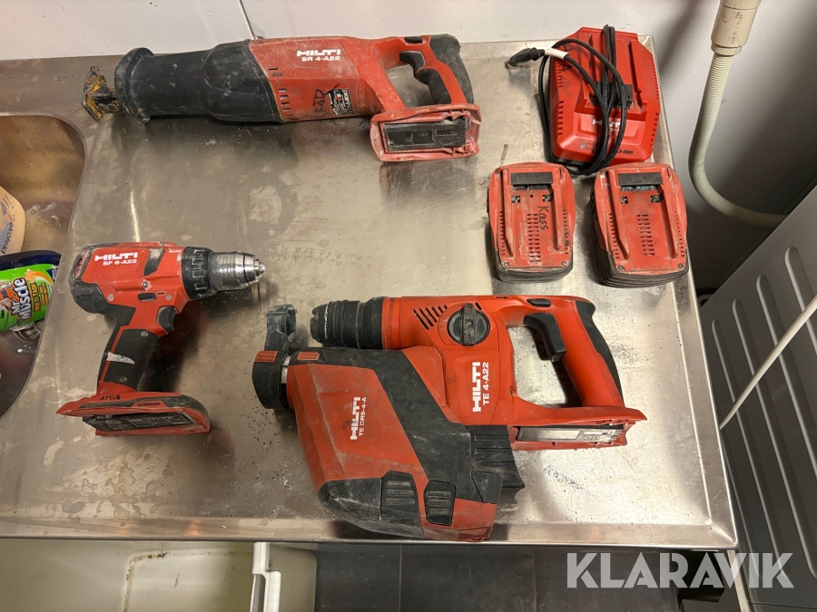 Verktygskit Hilt med batterier och laddare