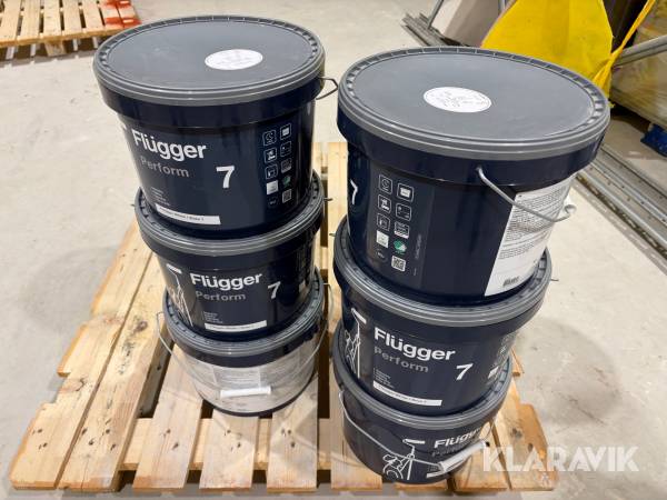 Färg 8 st Burkar Flügger FL8016  Stockholm (inomhus)