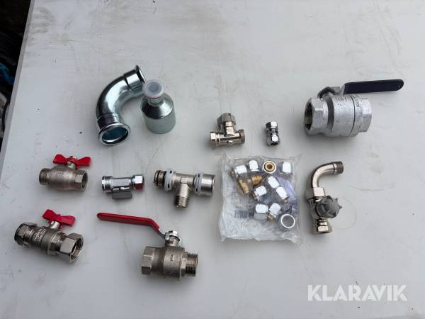 Diverse ventiler och kopplingar för VVS Vatette och Buelco