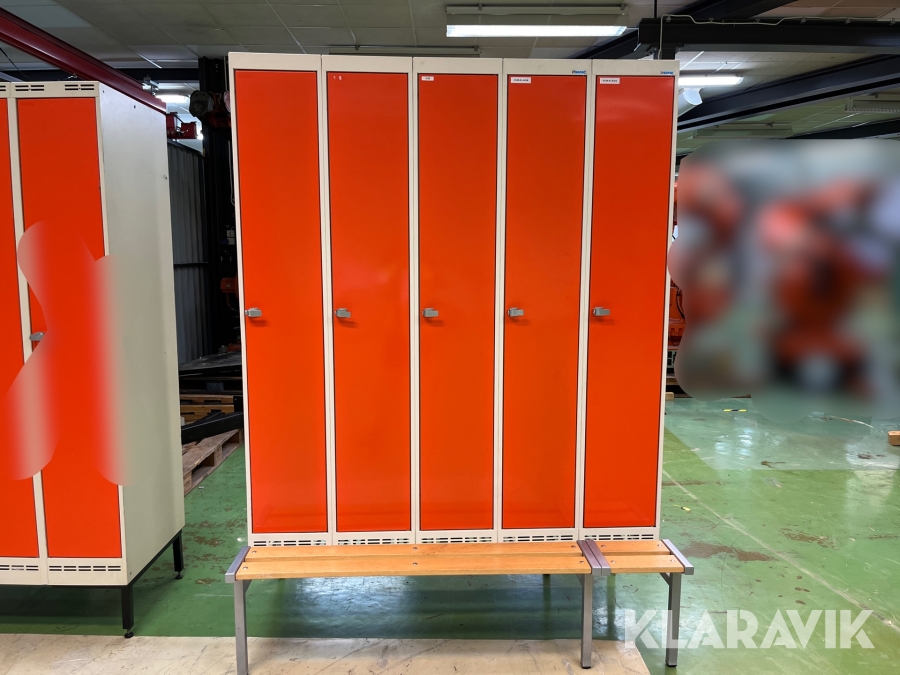 Omklädningsskåp Safac med 5 skåp