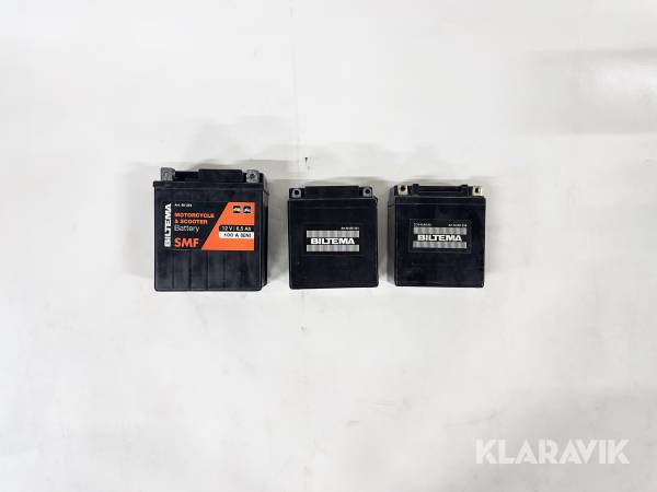 MC-batterier, 12V, 6V Biltema 80-241, 80-254,  80-258