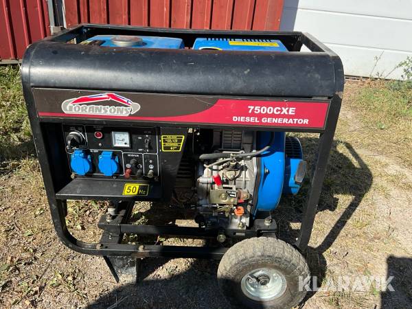 Generator elverk Goransons 7500cxe
