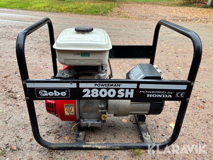 Elverk Gebe Powerman 2800 SH -Hondamotor