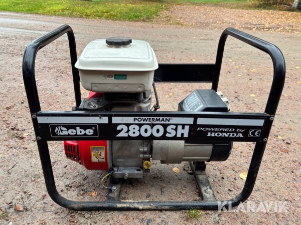 Elverk Gebe Powerman 2800 SH -Hondamotor