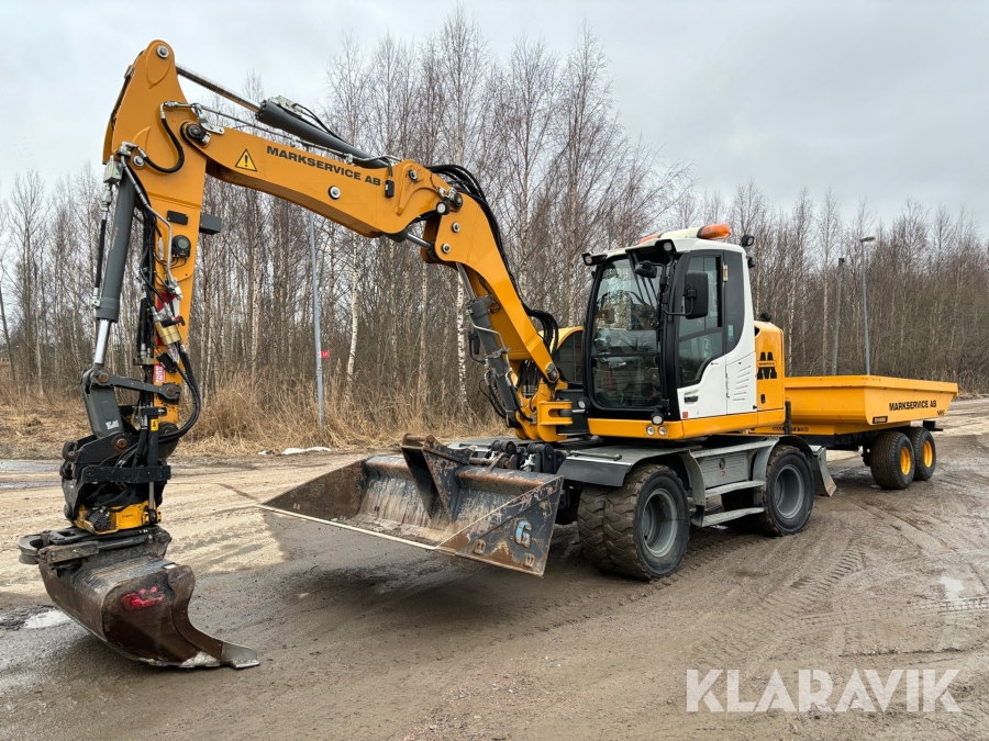 Hjulgrävare Liebherr 912 Compact Litronic med tippvagn och 8 st redskap