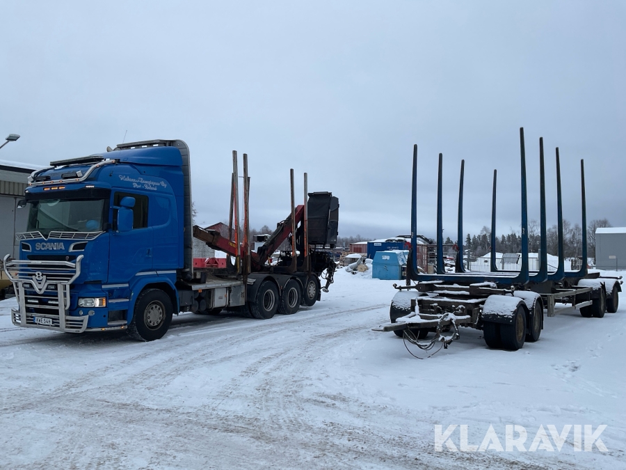 Timmerbil Scania R730 LB8X4*4HNB med släp