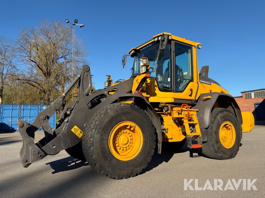 Hjullastare Volvo L90H med våg och spakstyrning