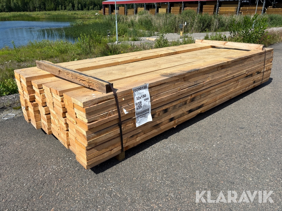 Virkespaket Gran 32x150 Obehandlad 243 löpmeter