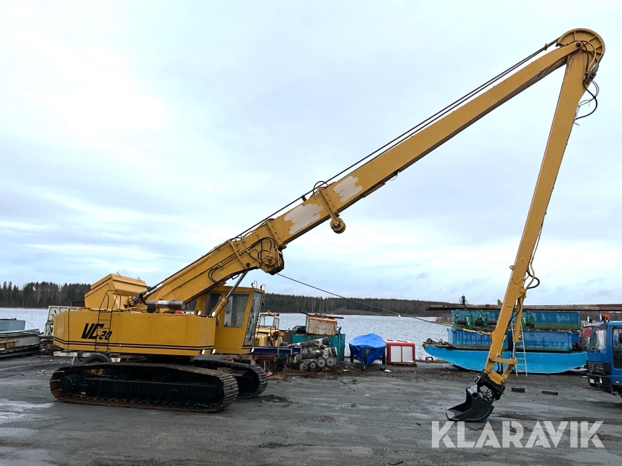 Långgrävare Priestman VC20 med flera redskap