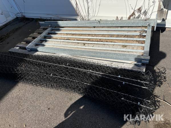 Stängselgrind galvad med stolpe