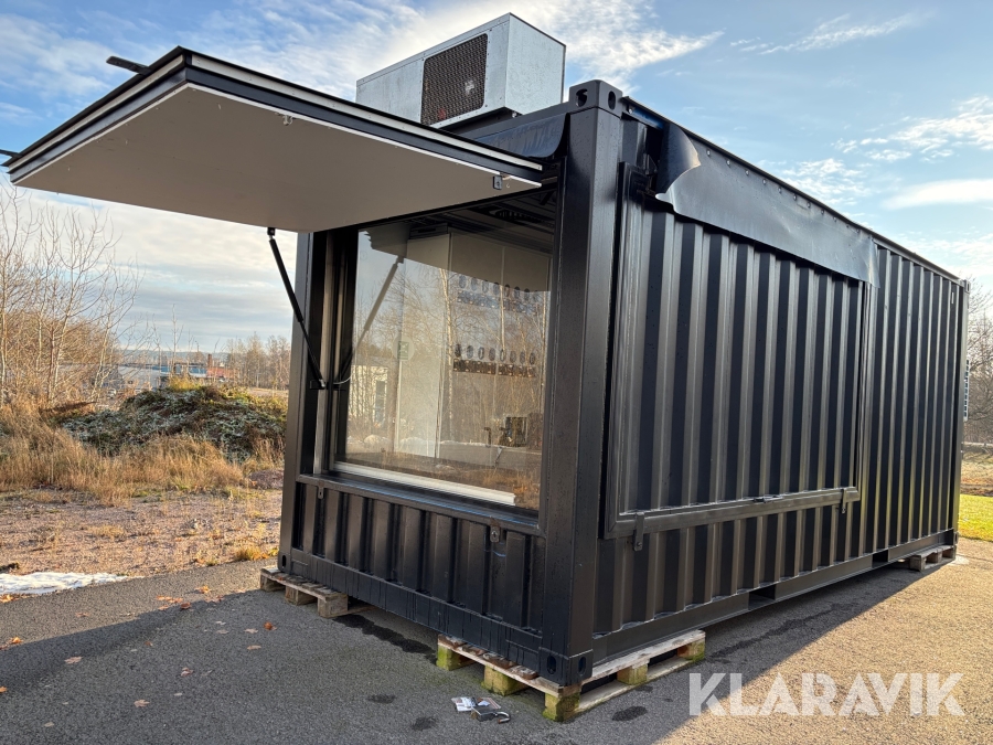 Container 20 fot med vatten, avlopp och AC