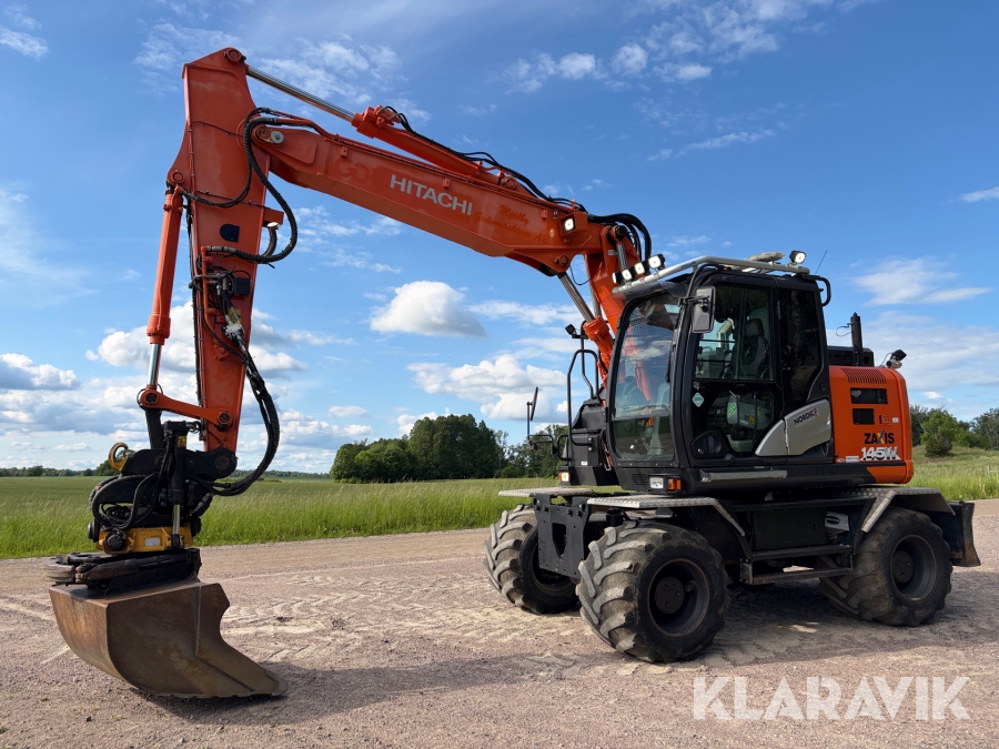 Grävmaskin Hitachi ZX145W-6 med tiltrotator och planeringsskopa
