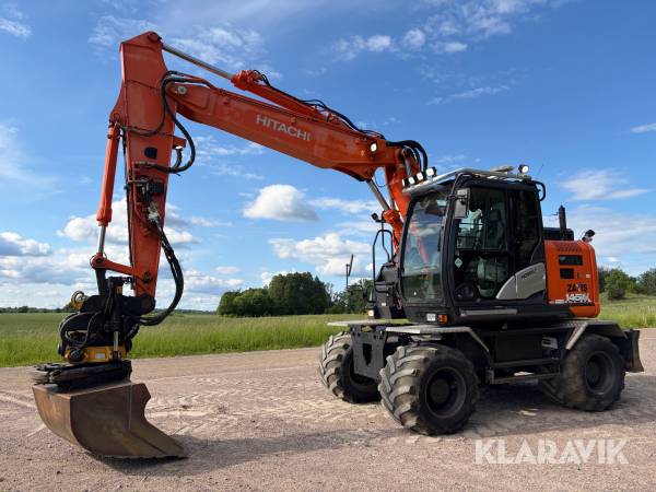 Grävmaskin Hitachi ZX145W-6 med tiltrotator och planeringsskopa