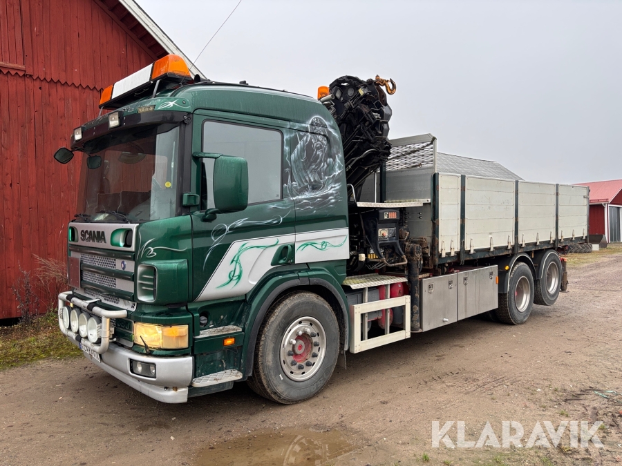 Kranbil med tipp Scania P380 6x2 11.7 380 hk Hiab 288 E-6 Hipro 16 m