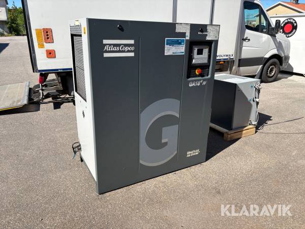 Industrikompressor Atlas Copco GA18P med tork