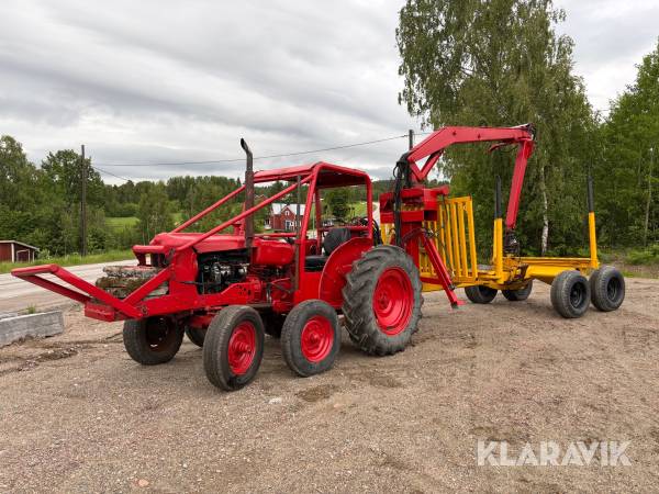Halvbandare Volvo BM 320 Buster med kran och vagn