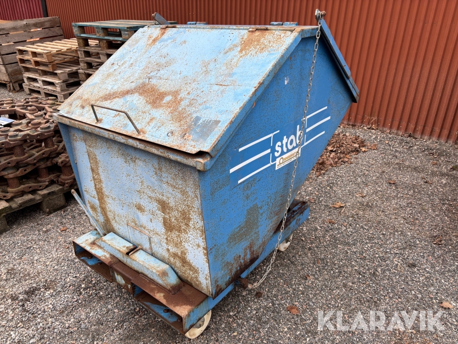 Högbyggd Tippcontainer Stab med lock