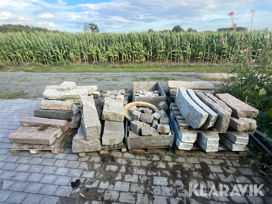 Diverse sten 8 pallar