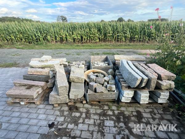 Diverse sten 8 pallar