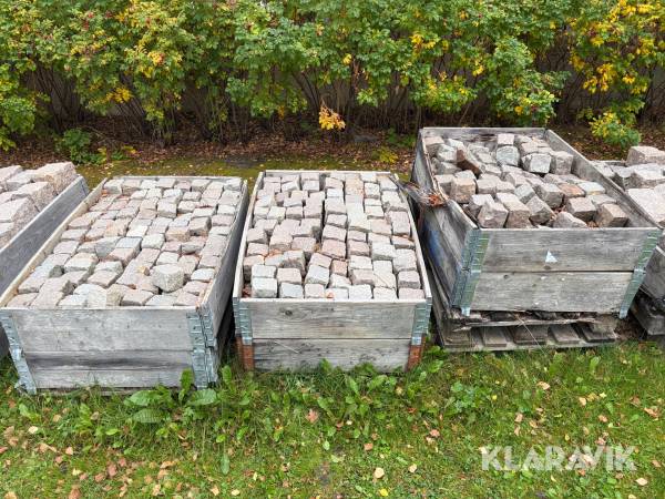 Smågatsten 3 st pall