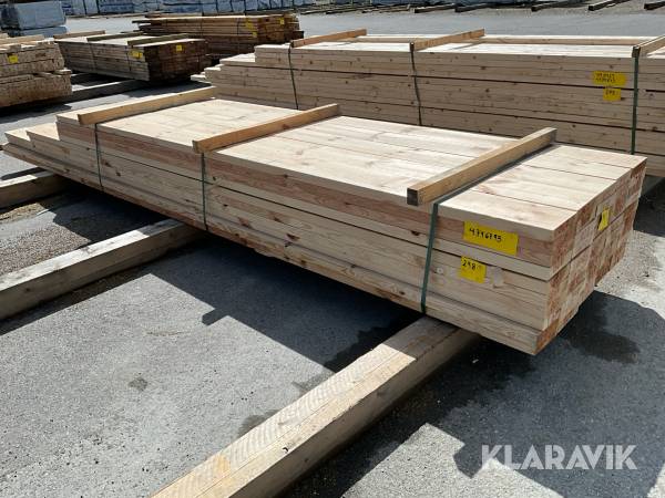 Virkespaket hyvlad regel 45x195 209löpmeter