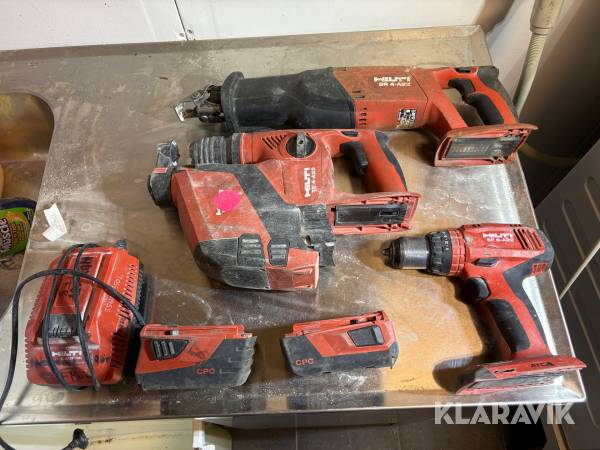 Verktygskit Hilti med laddare och batterier