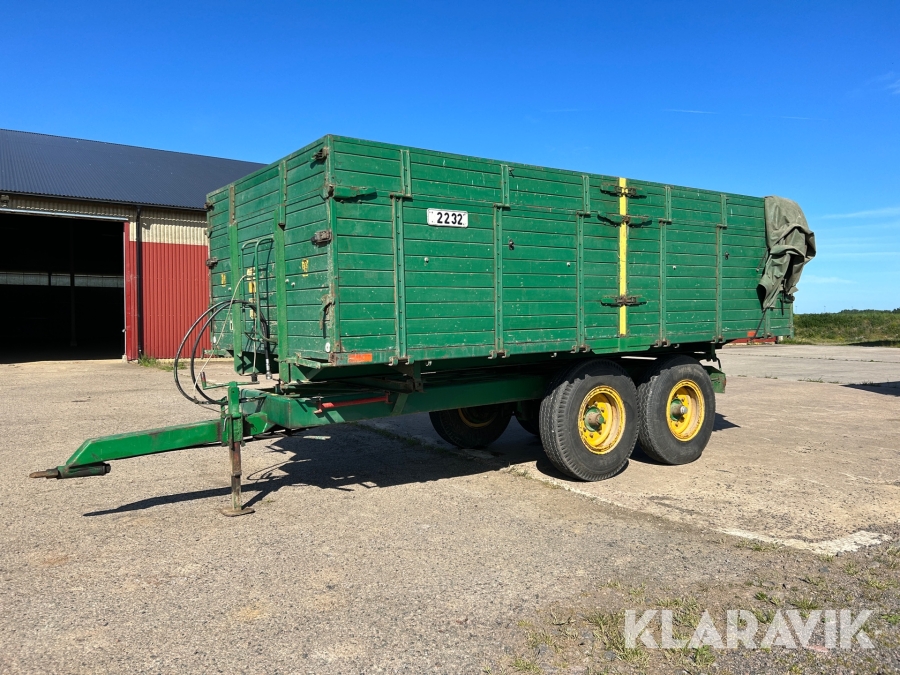 Spannmålskärra SLMA 1210B bromsad och trevägstipp