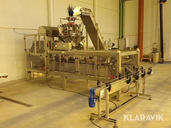 Automatisk tomatpacklinje/kartongresare med flerhuvudsvåg och fyllning – rostfri Pack-Line/Pack-Trend, Polen