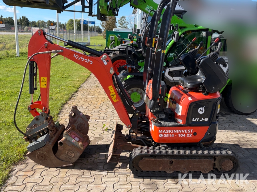 Grävmaskin Kubota U10-5 / 3-skopor / joystick