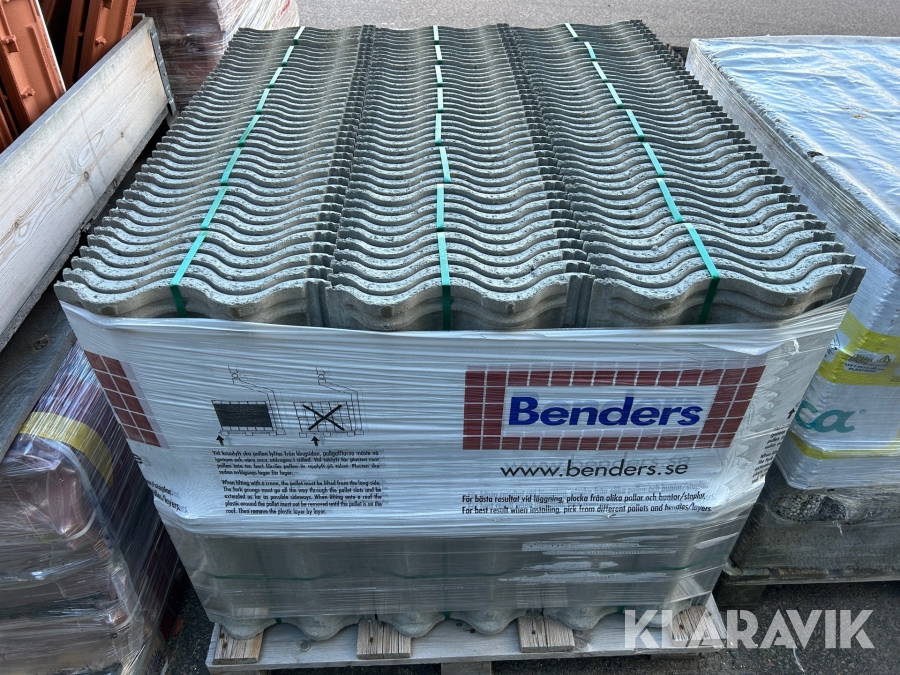 Takpannor Benders Ljusgrå Palema 2 kupig