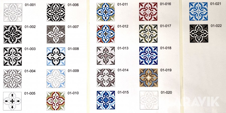 Äkta Marockanskt Kakel Blandade sorter ca 600 kvm