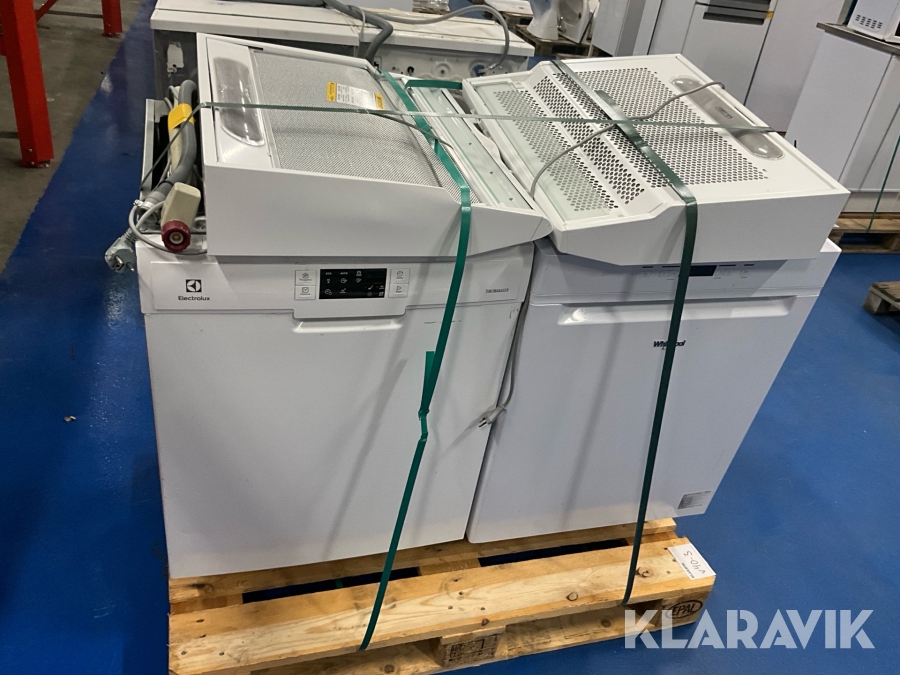 Diskmaskiner och fläktar Whirlpool, Electrolux