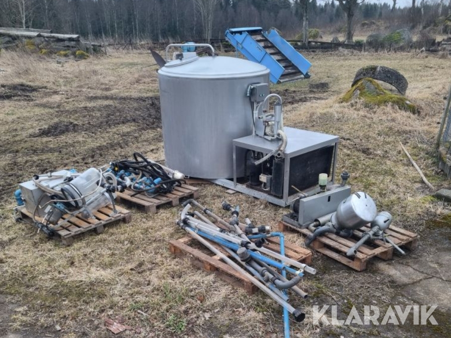 Mjölktank & mjölkutrustning Wedholms DF823 AD med kylanläggning