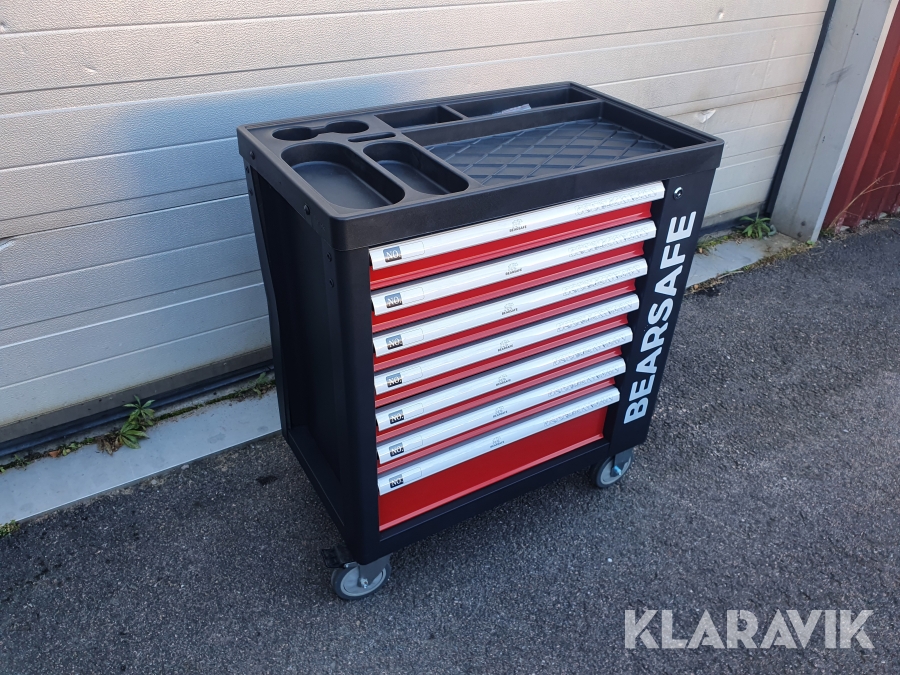 Verktygsvagn med verktyg Bearsafe
