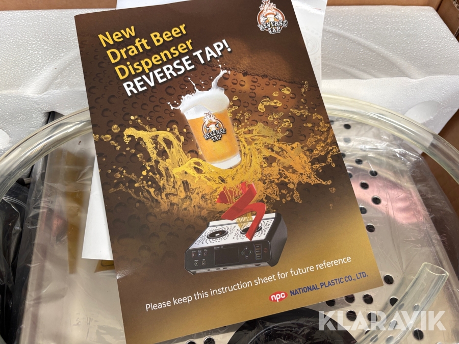 3st öl dispenser Reverse tap V10 med 560 glas