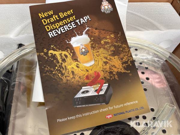 3st öl dispenser Reverse tap V10 med 560 glas