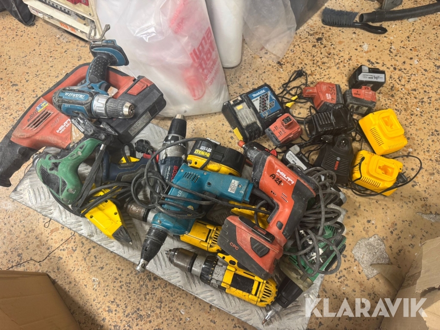 Diverse handmaskiner Hilti, Makita, Bosch