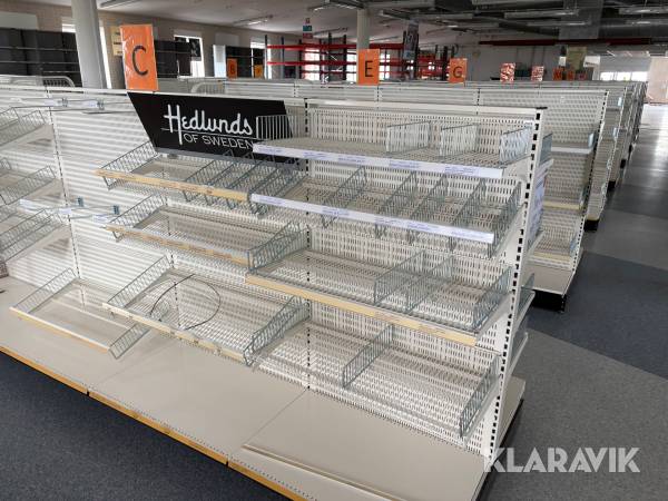 Butikshyllor halvhöga 9 st