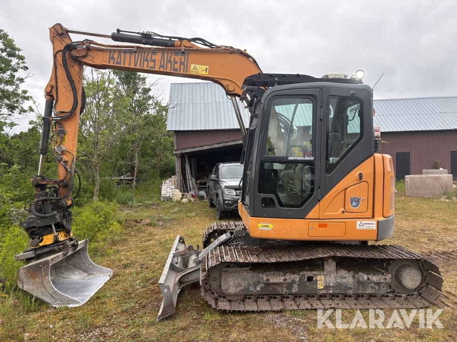 Grävmaskin Case CX75C SR med tiltrotator & skopor