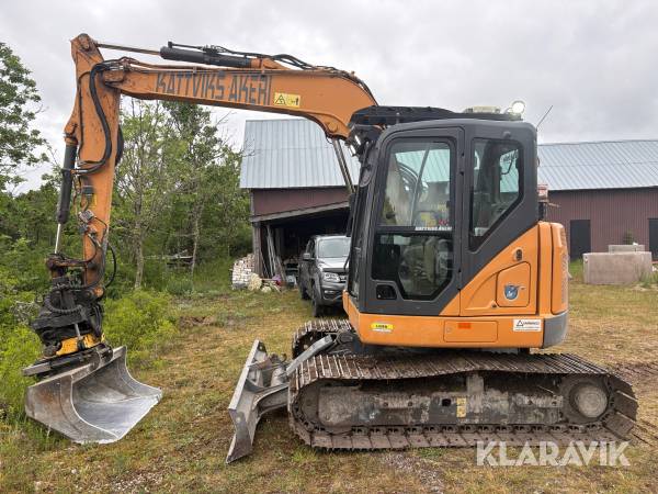 Grävmaskin Case CX75C SR med tiltrotator & skopor