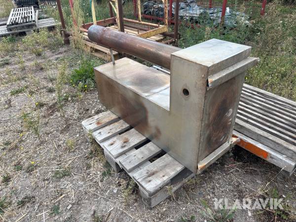 Rostfri kamin - Vedeldad för badtunna