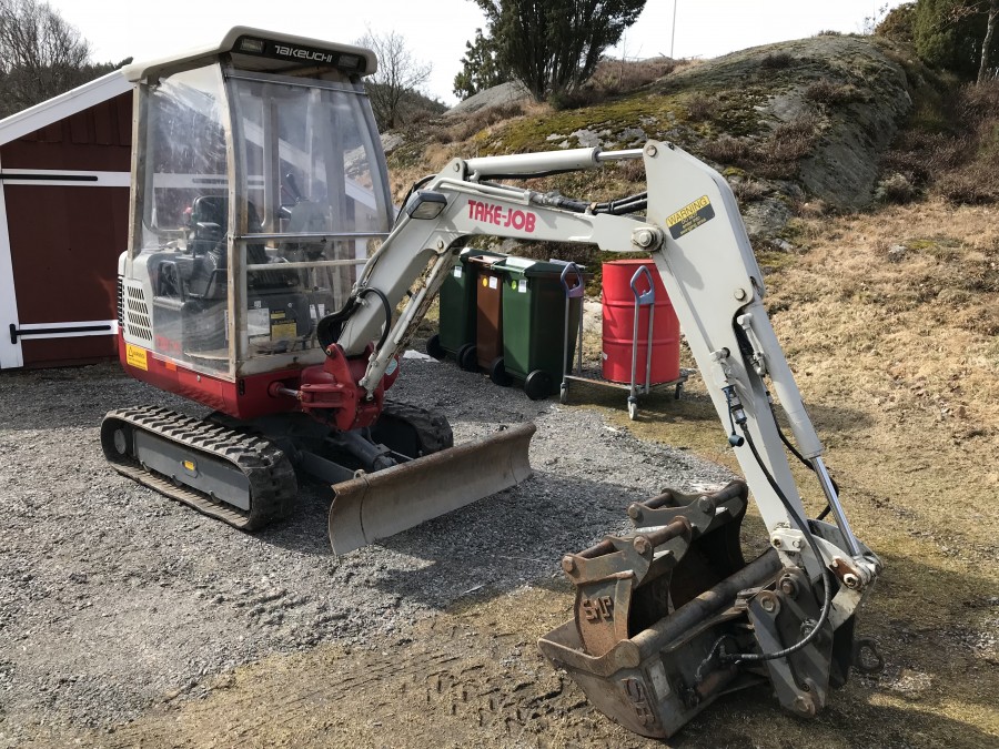 Minigrävare 1,5 ton inkl. 3 skopor & kärra